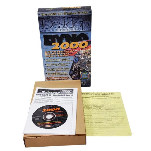 Desktop Dyno 2000 Vintage Windows 95/98 Software Automobile Engine Mr Gasket Co - Picture 1 of 12